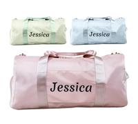 Borsone personalizzato, borsa da palestra con nome personalizzato per donne/uomini, con tasche bagnate e scomparto per scarpe, borsa da viaggio, borsa da notte, borsa da palestra per mamma, papà,