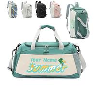 Borsone personalizzato,Borsa da palestra sportiva personalizzata,viaggio week-end Overnight borse con sacchetto bagnato e asciutto e scomparto scarpe per gli uomini e le donne borse sportive