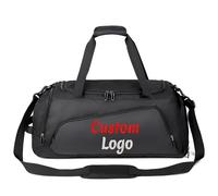 Borsone personalizzato ricamato sportivo da viaggio con tasche asciutte bagnate e scomparto per scarpe, regalo per testimone dello sposo, damigella d'onore, Nero , 24"*12"*2", Borsa da palestra da