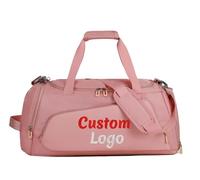 Borsone personalizzato ricamato sportivo da viaggio con tasche asciutte bagnate e scomparto per scarpe, regalo per testimone dello sposo, damigella d'onore, rosa, 24"*12"*2", Borsa da palestra da