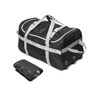 Borsone pieghevole con 3 ruote.85L Rolling Duffle Bag Bagaglio Valigia Sport All'aperto Carry On Indumenti Borse per Viaggi Campeggio, Grigio, Per esterni
