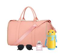 Borsone pieghevole, grande capacità, borsone da viaggio impermeabile, bagaglio leggero per campeggio, spiaggia, nuoto, piscina, sport, palestra, viaggi nel fine settimana, viaggi, rosa, Refer to