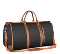 Borsone porta abiti con ruote, borsone da viaggio, valigia for abito elegante, borsa convertibile for weekend e voli per il weekend di ginnastica fuori porta(Black)