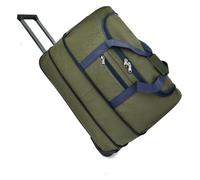 Borsone porta abiti con ruote for viaggi, borsone espandibile con ruote, borsa da viaggio portatile con trolley, borsa da viaggio for bagaglio a mano, borsa da weekend for donne e uomini.(Green)