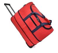 Borsone porta abiti con ruote for viaggi, borsone espandibile con ruote, borsa da viaggio portatile con trolley, borsa da viaggio for bagaglio a mano, borsa da weekend for donne e uomini.(Red)