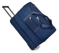 Borsone porta abiti con ruote for viaggi, borsone espandibile con ruote, borsa da viaggio portatile con trolley, borsa da viaggio for bagaglio a mano, borsa da weekend for donne e uomini.(Blue)