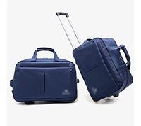 Borsone Portatile Con Rotelle Con Ruote In Gomma, Trolley Da Viaggio All'aperto Borsa Da Viaggio For Unisex-adulto Tote Valigia Borsa Da Weekend Leggera For La Notte For Donna Uomo ( Colore : blu , Si