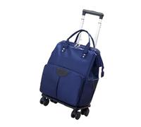 Borsone Rotante Con Ruote Trolley da viaggio Borse da donna Borsa con ruote Zaino con ruote Borsa da viaggio Oxford con ruote di grande capacità Per I Viaggi, Il Lavoro E(Blue,Large)