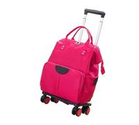 Borsone Rotante Con Ruote Trolley da viaggio Borse da donna Borsa con ruote Zaino con ruote Borsa da viaggio Oxford con ruote di grande capacità Per I Viaggi, Il Lavoro E(Rose,Large)