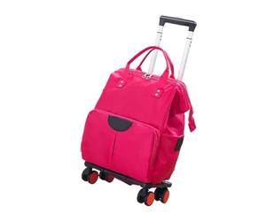 Borsone Rotante Con Ruote Trolley da viaggio Borse da donna Borsa con ruote Zaino con ruote Borsa da viaggio Oxford con ruote di grande capacità Per I Viaggi, Il Lavoro E(Rose,Large)