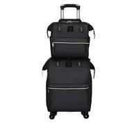 Borsone Rotante Con Ruote Zaino trolley da viaggio Borse da viaggio Zaini con ruote da donna Borsa trolley con ruote Valigia da viaggio Oxford Per I Viaggi, Il Lavoro E(Black)