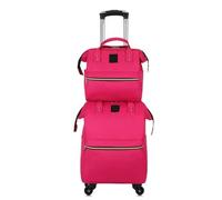 Borsone Rotante Con Ruote Zaino trolley da viaggio Borse da viaggio Zaini con ruote da donna Borsa trolley con ruote Valigia da viaggio Oxford Per I Viaggi, Il Lavoro E(Rose red)