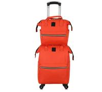 Borsone Rotante Con Ruote Zaino trolley da viaggio Borse da viaggio Zaini con ruote da donna Borsa trolley con ruote Valigia da viaggio Oxford Per I Viaggi, Il Lavoro E(Orange)