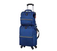 Borsone Rotante Con Ruote Zaino trolley da viaggio Borse da viaggio Zaini con ruote da donna Borsa trolley con ruote Valigia da viaggio Oxford Per I Viaggi, Il Lavoro E(Drak blue)