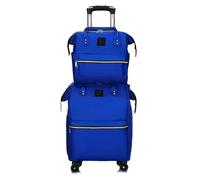 Borsone Rotante Con Ruote Zaino trolley da viaggio Borse da viaggio Zaini con ruote da donna Borsa trolley con ruote Valigia da viaggio Oxford Per I Viaggi, Il Lavoro E(Blue)