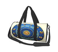 Borsone rotondo Astrologia Cerchio dei segni zodiacali Oroscopo Borsa da viaggio Borsa a mano leggera per lo yoga
