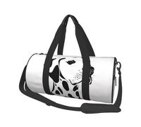 Borsone rotondo con stampa dalmata, borsa da viaggio in tela, impermeabile e resistente agli strappi. Borsa da viaggio pieghevole per il fine settimana