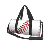 Borsone rotondo con stampa in pizzo da baseball, borsa da viaggio per la notte, impermeabile e resistente agli strappi. Borsa da viaggio pieghevole per il fine settimana
