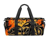 Borsone rotondo da palestra con tracolla staccabile a tema moto allenamento borsa da notte per donne uomini, Multicolore, Taglia unica, Bagaglio a mano