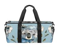 Borsone rotondo da palestra con tracolla staccabile carino motivo koala borsa da allenamento borsa da notte per donne uomini, Multicolore, Taglia unica, Bagaglio a mano