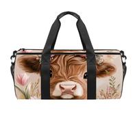 Borsone rotondo sportivo da palestra con tracolla staccabile retrò Fleur De Lis borsa da allenamento borsa da notte per donne uomini, Multicolore 6., Taglia unica, Bagaglio a mano