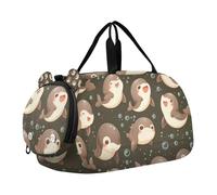 Borsone semplice con squali, con scomparto per scarpe, leggero, borsa sportiva da viaggio, borsa da spiaggia, piscina, sport