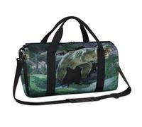 Borsone sportivo 3D con tirannosauro della foresta Rex Dino borsone per il fine settimana borsa da viaggio casual borsa da viaggio borsa da palestra per bambini ragazze ragazzi donne uomini