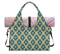 Borsone sportivo a tema etnico islamico con scomparto per scarpe, borsa da viaggio per il fine settimana o per la notte, borsa da cabina per palestra, yoga e viaggio, Colore, L, Borsone da viaggio