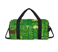 Borsone sportivo a tema Happy St. Patrick's Day con scomparto per scarpe, per la notte, per il weekend, da viaggio, palestra, organizer per bagagli per donne, uomini, bambini, ragazze e ragazzi