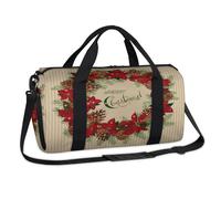 Borsone sportivo a tema natalizio con scritta "Merry Christmas", per il fine settimana, casual, da viaggio, palestra, per bambini, ragazze, ragazzi, donne, uomini