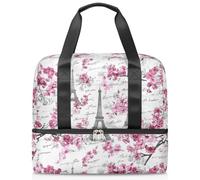 Borsone sportivo a tema Torre Eiffel, per donne, uomini, ragazzi e ragazze, 21 l, per il fine settimana, per la notte, per viaggi, palestra, yoga, Colore, Grande, Organizer per borse