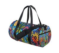 Borsone sportivo, borsa da palestra, da viaggio, borsa da viaggio, borsa da viaggio con dipinti di Romero Brito per weekender, sport, vacanze, danza, Multi