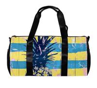 Borsone sportivo, borsone da palestra, borsa tote per viaggi, allenamento, Hello Summer ananas, Motivo 2439, 45x23x23cm(17.7x9x9in)