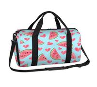 Borsone sportivo carino anguria cuore borsone week-end borsa da notte casual tote borsone da viaggio palestra borsone per bambini ragazze ragazzi donne uomini