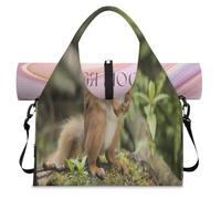 Borsone sportivo carino con scoiattolo per donne e uomini scoiattolo borsa da notte con scomparto per scarpe borsa a tracolla per yoga palestra viaggi, Colore, L, Organizer per borse