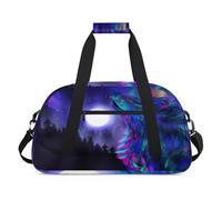 Borsone sportivo colorato con lupo per donne e uomini, 24 l, borsa da viaggio o da palestra, per bambini, ragazze e ragazzi, Colore, (24L) UK, Organizer per borse