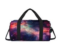 Borsone sportivo colorato con nebulosa universo, con scomparto per scarpe, per la notte, per il weekend, da viaggio, palestra, organizer per bagagli per donne, uomini, bambini, ragazze e ragazzi