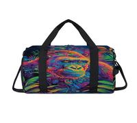 Borsone sportivo colorato Gorilla con scomparto per scarpe, per la notte, per il weekender, da viaggio, palestra, organizer per bagagli per donne, uomini, bambini, ragazze e ragazzi