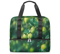 Borsone sportivo con albero di mele, per donne, uomini, ragazzi e ragazze, 21 l, per il fine settimana, per la notte, per viaggi, palestra, yoga, Colore, Grande, Organizer per borse