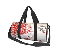 Borsone sportivo con albero di San Valentino con stampa a cuore rosso, borsa da palestra, borsa da viaggio per weekender, borsa sportiva da palestra, per allenamento durante la notte, bagaglio da