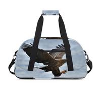Borsone sportivo con aquila dalla coda bianca, per donne e uomini, da 24 l, per il fine settimana e la notte, borsa da viaggio, borsa da palestra per bambini, ragazze e ragazzi, Colore, (24L) UK,
