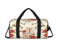 Borsone sportivo con campana di Natale con scomparto per scarpe, borsa da viaggio per il weekend, da viaggio, palestra, organizer per bagagli per donne, uomini, bambini, ragazze e ragazzi