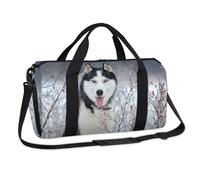 Borsone sportivo con cani siberiani husky borsa da viaggio per il fine settimana per la notte borsa casual da viaggio borsa da palestra per bambini ragazze ragazzi donne uomini