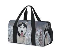 Borsone sportivo con cani siberiani husky per il fine settimana e la notte, borsone da viaggio casual da palestra, borsone per bambini, ragazze, ragazzi, donne, uomini