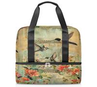 Borsone sportivo con colibrì dipinto per donne, uomini, ragazzi e ragazze, 21 l, per il fine settimana e per la notte, separato, per viaggi, palestra, yoga, Colore, Grande, Organizer per borse