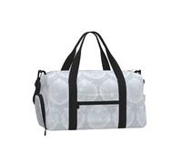 Borsone sportivo con conchiglie argentate glitterate con scomparto per scarpe