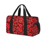Borsone sportivo con cuore rosso, per San Valentino, w nd con cuore, borsa da viaggio casual, da palestra, borsone per bambini, ragazze, ragazzi, donne, uomini