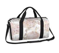 Borsone sportivo con design geometrico in marmo per il fine settimana, borsa da viaggio, palestra, borsone per bambini, ragazze, ragazzi, donne, uomini