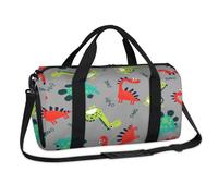 Borsone sportivo con dinosauro carino divertente Dino Weekend Borsa da notte Casual Tote Borsone da viaggio Palestra Bagaglio per bambini Ragazze Ragazzi Donne Uomini