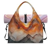 Borsone sportivo con disegno astratto dipinto con scomparto per scarpe borse da viaggio per il fine settimana borsa da cabina per palestra yoga viaggio, Colore, L, Borsone da viaggio